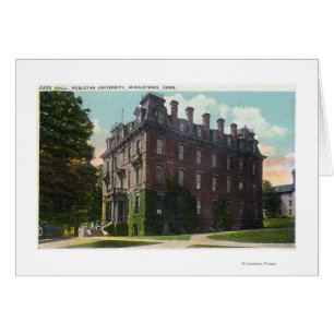 Exterior View of Judd Hall, Wesleyan Universiteten Hälsningskort