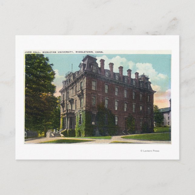 Exterior View of Judd Hall, Wesleyan Universiteten Vykort (Framsida)