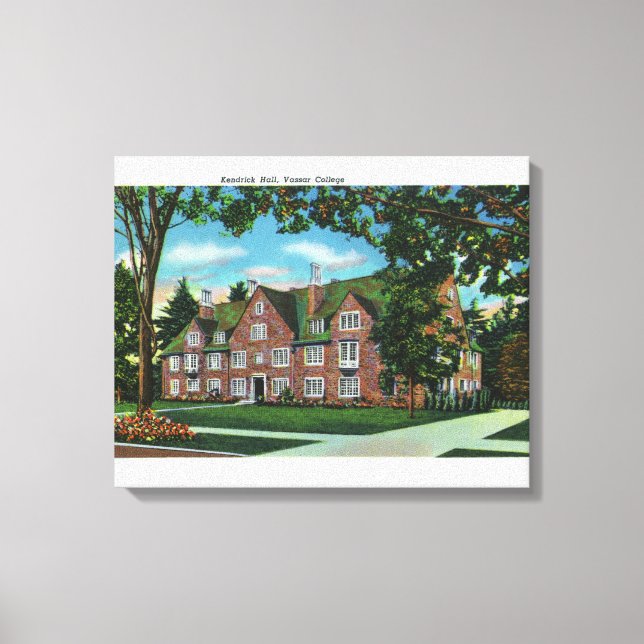 Exterior View of Kendrick Hall, Vassar College Canvastryck (Framsida)