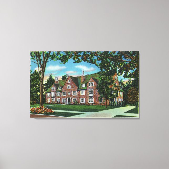 Exterior View of Kendrick Hall, Vassar College Canvastryck (Framsida)