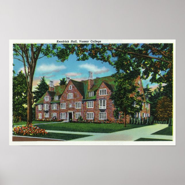 Exterior View of Kendrick Hall, Vassar College Poster (Framsidan)