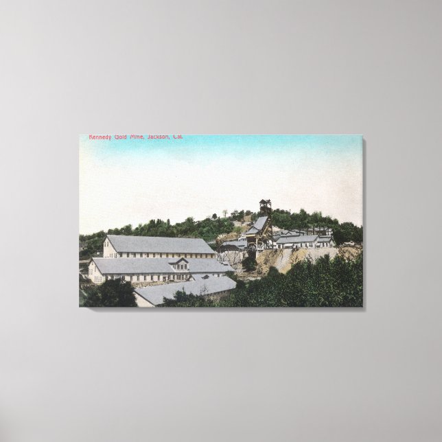Exterior View of Kennedy Guld MineJackson, CA Canvastryck (Framsida)
