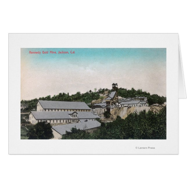 Exterior View of Kennedy Guld MineJackson, CA Hälsningskort (Framsidan Horizontal)