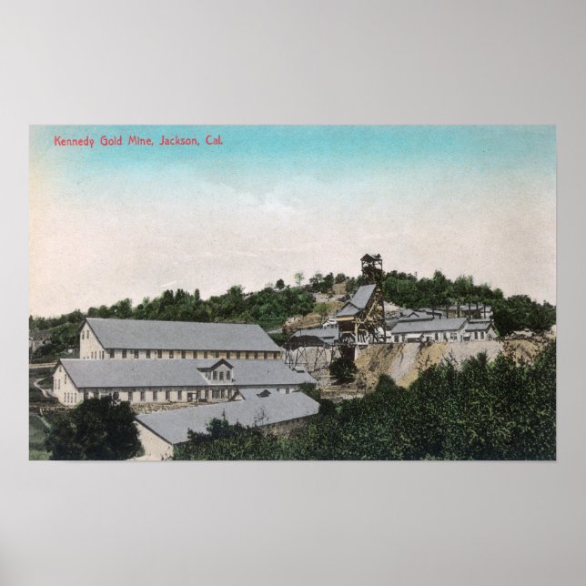 Exterior View of Kennedy Guld MineJackson, CA Poster (Framsidan)
