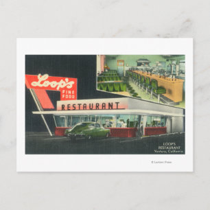Exterior View of Loop's RestaurantVentura, CA Vykort