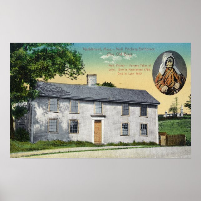 Exterior View of Moll Pitchers Birthplace Poster (Framsidan)