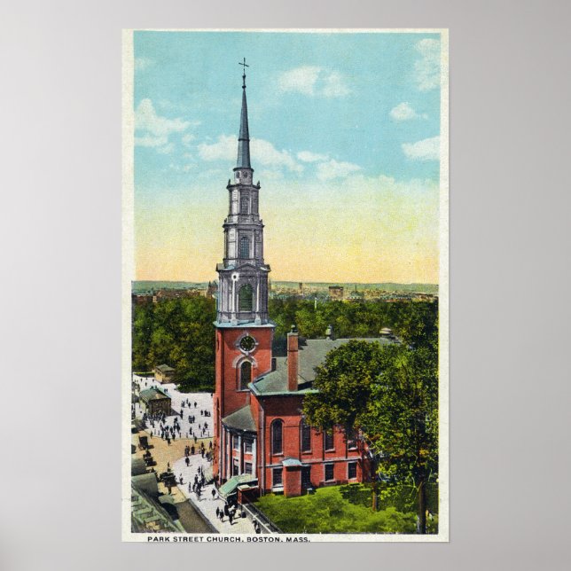 Exterior View of Park Street Church Poster (Framsidan)