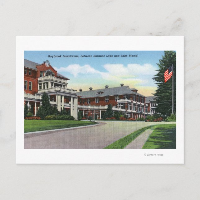 Exterior View of Raybrook Sanatorium Vykort (Framsida)