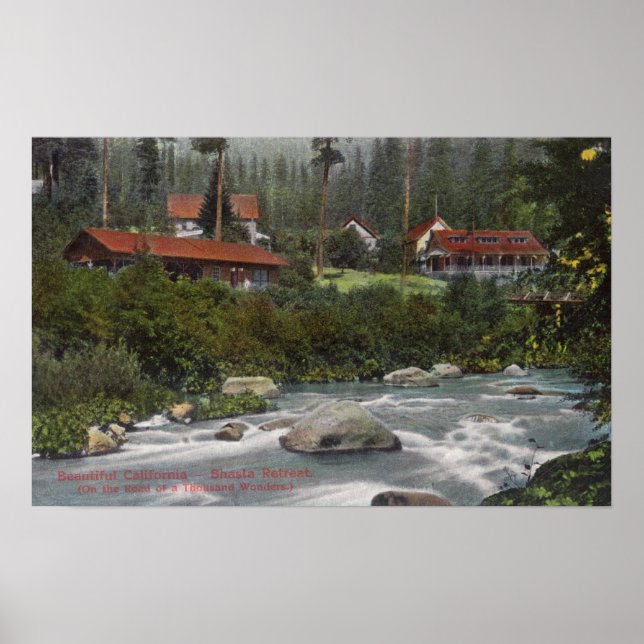 Exterior View of Shasta RetreatMt. Shasta, CA Poster (Framsidan)