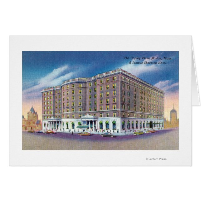 Exteriör View of Sheraton Hotel in Copley Hälsningskort (Framsidan Horizontal)