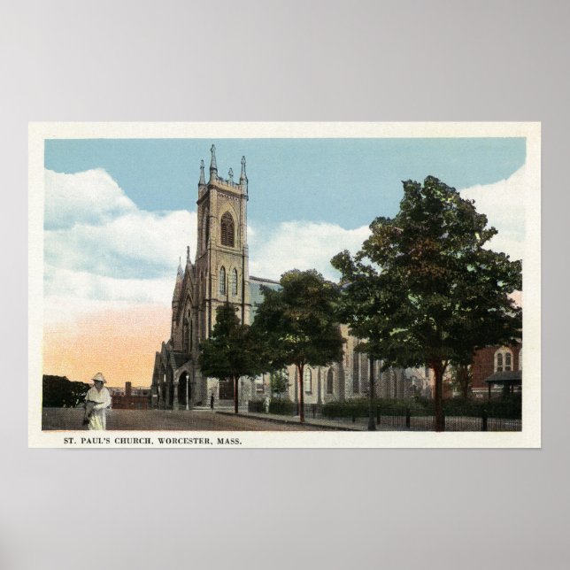 Exterior View of St. Paul's Church Poster (Framsidan)