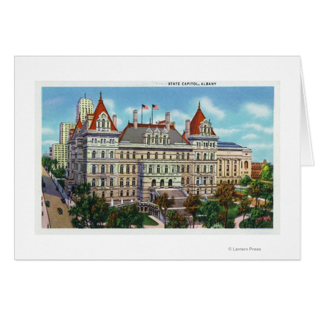 Exteriör View of State Huvudstad Hälsningskort (Framsidan Horizontal)
