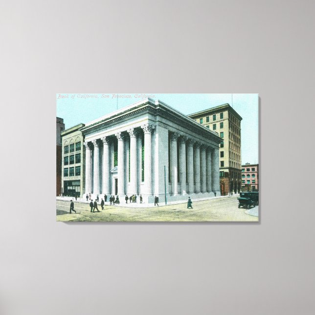 Exterior View of the Bank of California Canvastryck (Framsida)