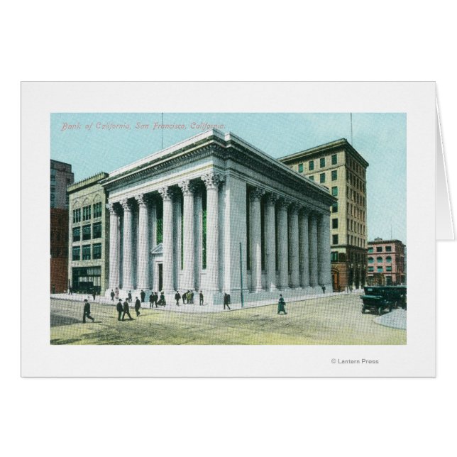 Exterior View of the Bank of California Hälsningskort (Framsidan Horizontal)