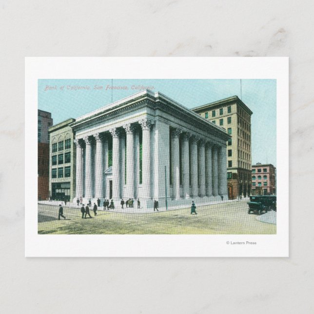 Exterior View of the Bank of California Vykort (Framsida)