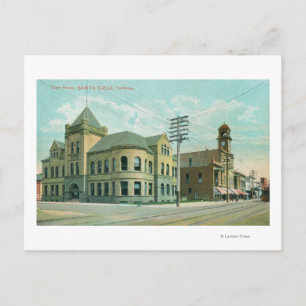 Exterior View of the Court HouseSanta Cruz, CA Vykort