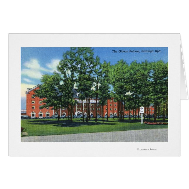 Exterior View of the Gideon Putnam, Saratoga Hälsningskort (Framsidan Horizontal)