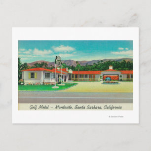 Exteriör View of the Golf Motel, Montecito Vykort