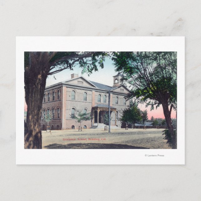 Exterior View of the Grammar SchoolRedding, CA Vykort (Framsida)