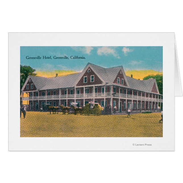 Exteriör View of the Greenville Hotel Hälsningskort (Framsidan Horizontal)