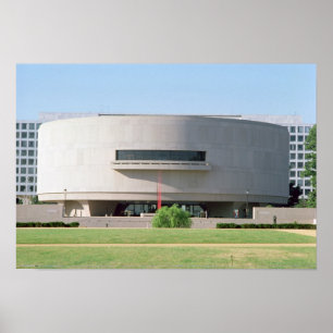 Exterior view of the Hirshhorn Museum, 1974) Poster