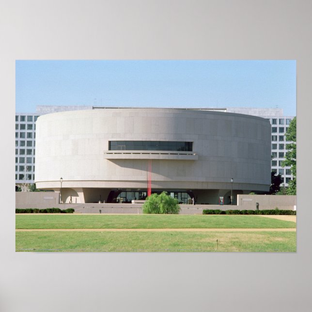 Exterior view of the Hirshhorn Museum, 1974) Poster (Framsidan)