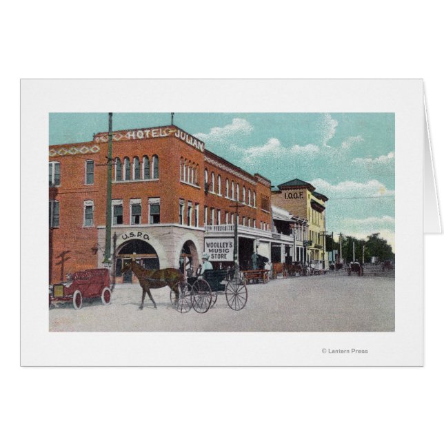 Exterior View of the Hotel JulianWoodland, CA Hälsningskort (Framsidan Horizontal)