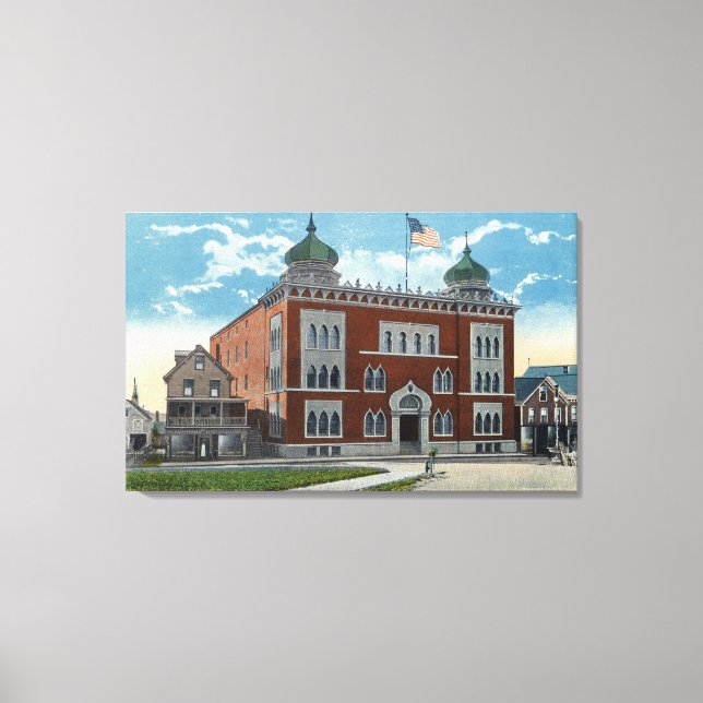 Exterior View of the Kora Temple, Shrine Canvastryck (Framsida)