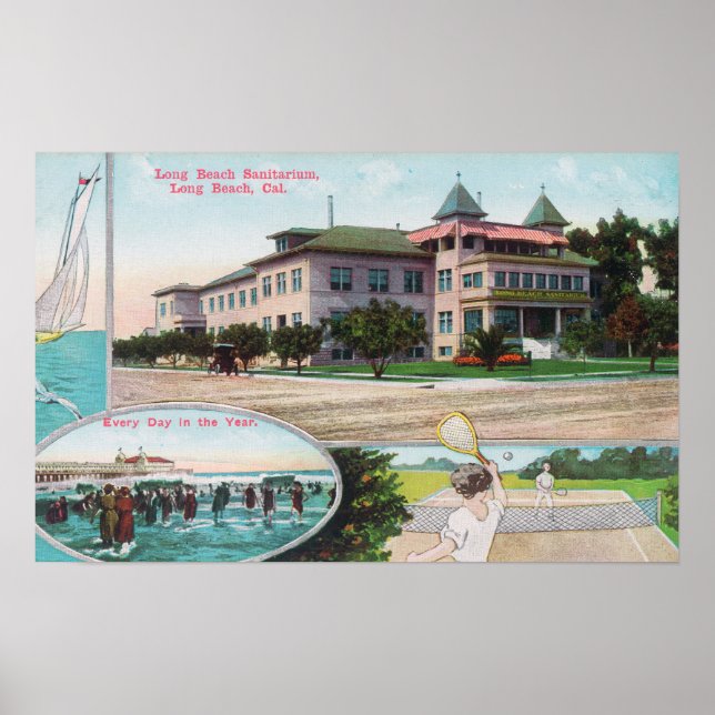 Exterior View of the Long Beach Sanitarium Poster (Framsidan)