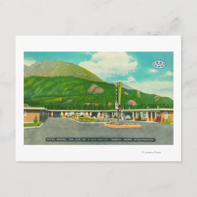 Exteriör View of the Mt. Si Motel Vykort (Framsida)