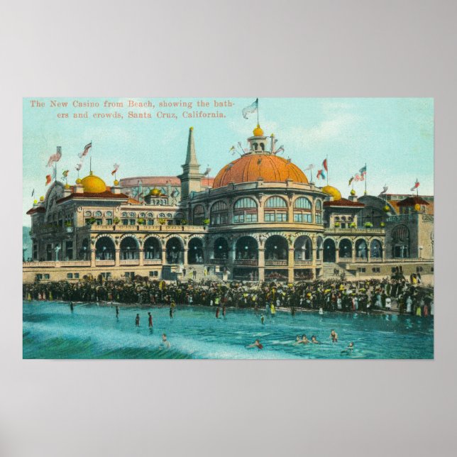 Exterior View of the New Casino from the Beach Poster (Framsidan)