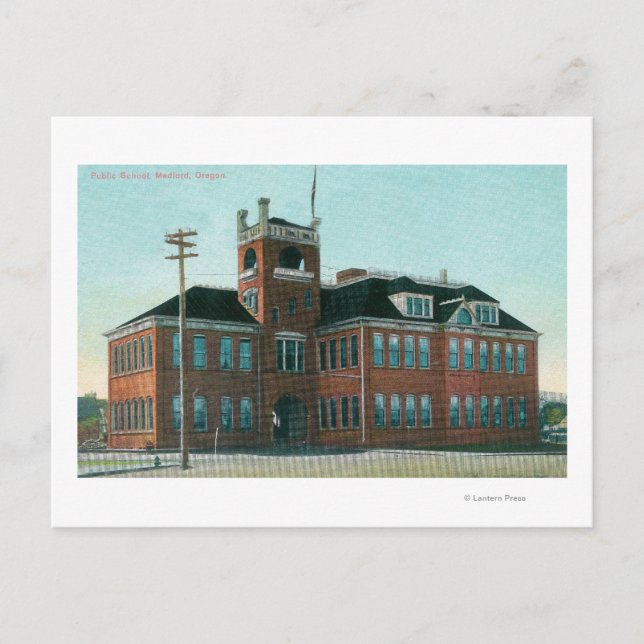 Exterior View of the Public SchoolMedford, ELLER Vykort (Framsida)
