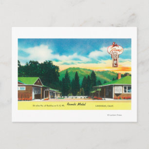 Exteriör View of the Rambi Motel Lakehead, CA Vykort