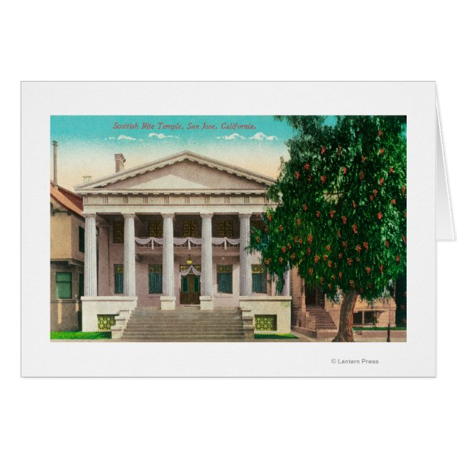 Exterior View of the Scottish Rite Temple Hälsningskort (Framsidan Horizontal)