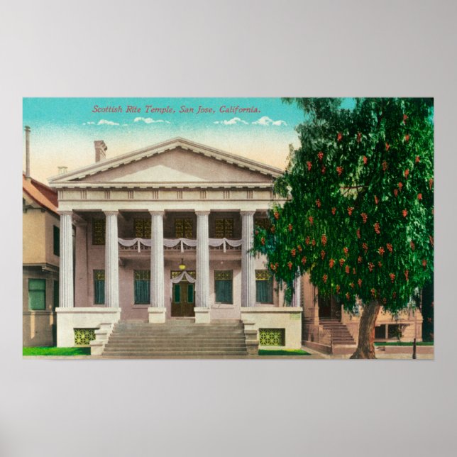 Exterior View of the Scottish Rite Temple Poster (Framsidan)