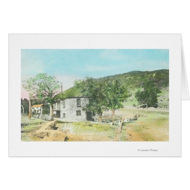 Exterior View of the Sstilla DairyLa Panza, CA Hälsningskort (Framsidan Horizontal)