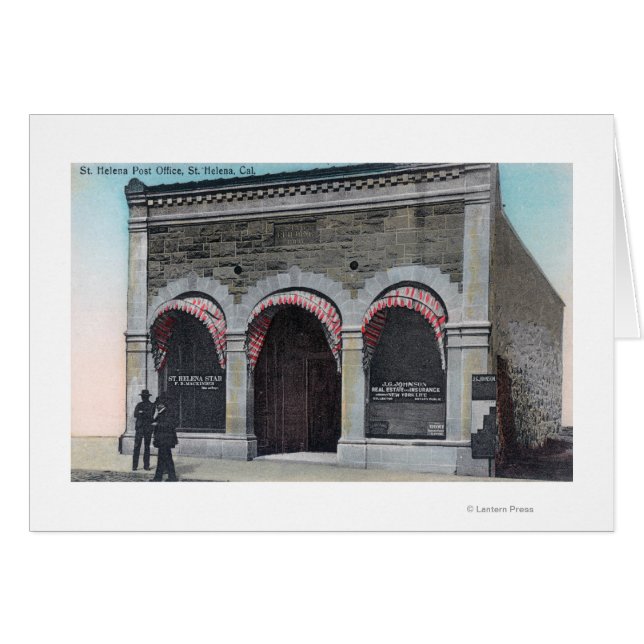 Exterior View of the St Helena Post Office Hälsningskort (Framsidan Horizontal)