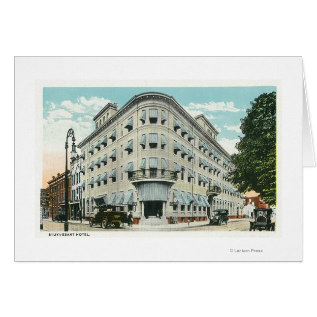 Exterior View of the Stuyvesant Hotel Hälsningskort (Framsidan Horizontal)