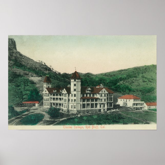 Exterior View of Tuscan SpringsRed Bluff, CA Poster (Framsidan)