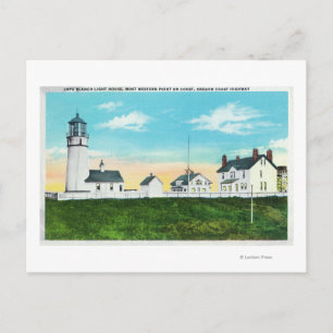 Exteriör vy av Cape Blanco LighthouseKusten Vykort