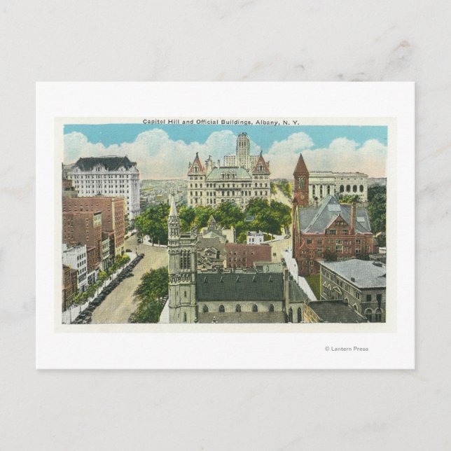 Exteriör vy av Capitol Hill och officiell Vykort (Framsida)