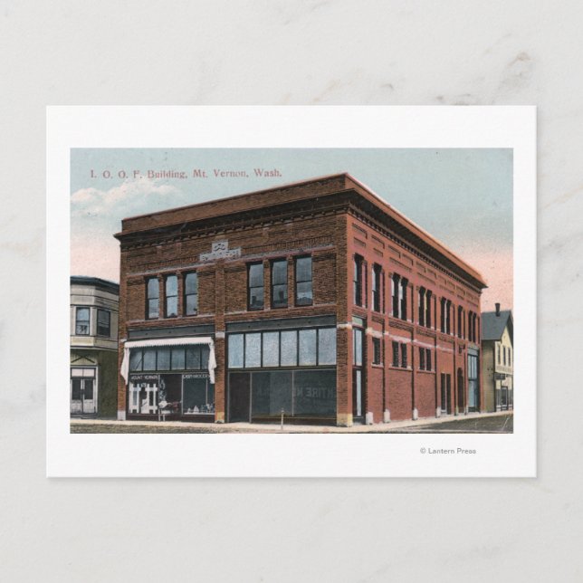 Exteriör vy av IOOF-byggnaden Vykort (Framsida)