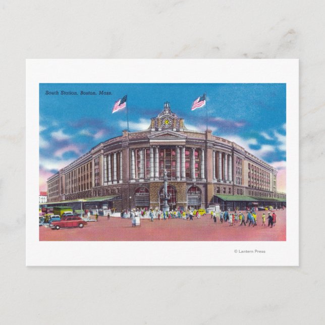 Exteriör vy av South Station Vykort (Framsida)