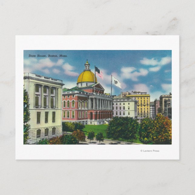 Exteriör vy av State House Vykort (Framsida)