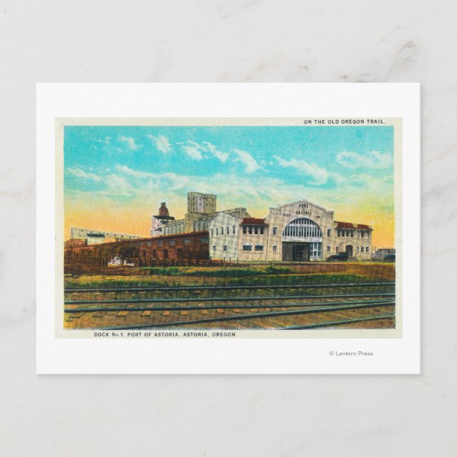 Exterivy över hamnen i Astoria Dock Byggnad Vykort (Framsida)