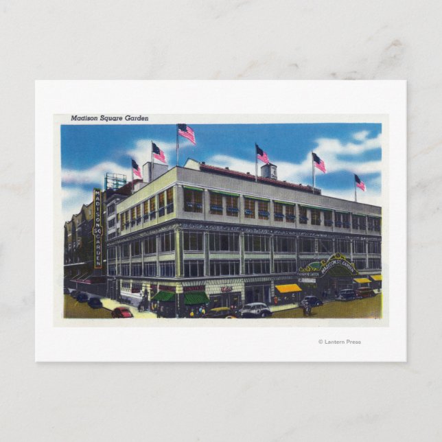Exterivy över Madison Square Garden Vykort (Framsida)