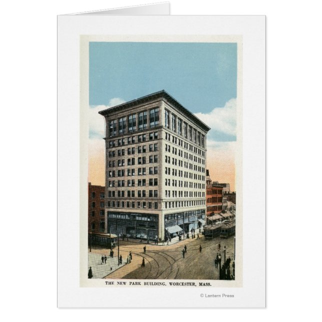 Exterivy över New Park Byggnad Hälsningskort (Framsidan)