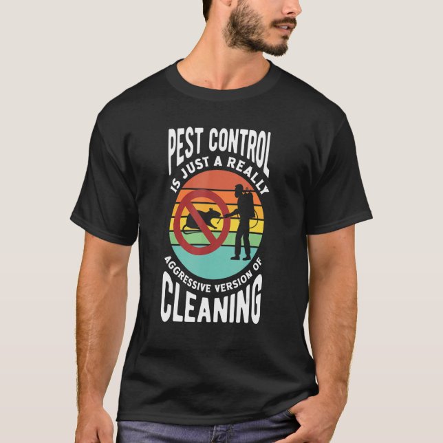 Exterminator för testkontrolltekniker t shirt (Framsida)