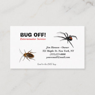 Exterminator Kryp och Pest Control Service Visitkort