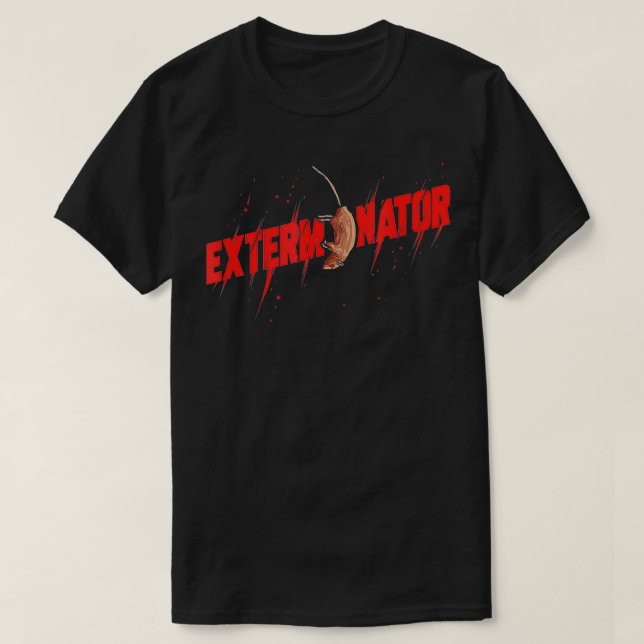 Exterminator Present Skadedjurskontroll Gnagare el T Shirt (Design framsida)